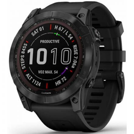 Garmin fenix 7X Sapphire Solar multisport GPS óra fekete, fekete szilikon szíjjal