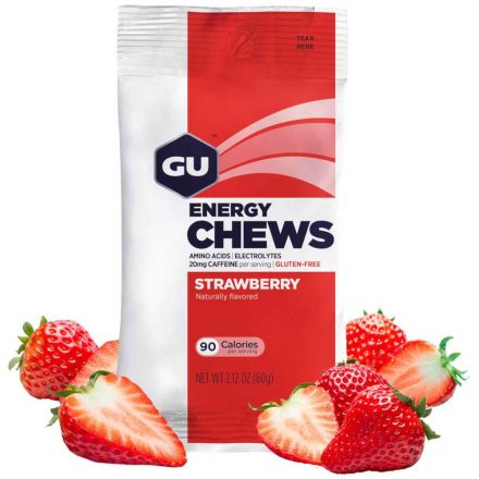 Gu Energy Chews Strawberry energiazselé gumicukor 60 g