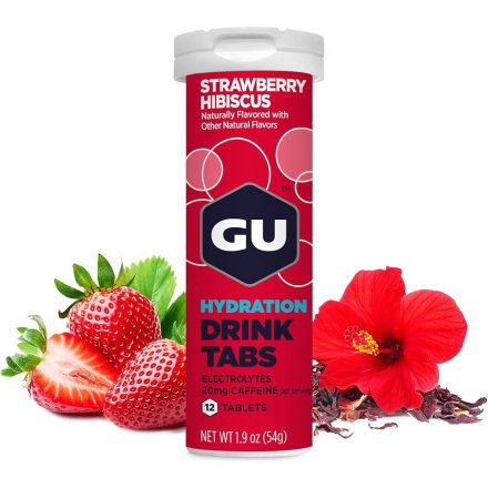 Gu Hydration Drink Tabs Strawberry Hibiscus elektrolit pezsgőtabletta