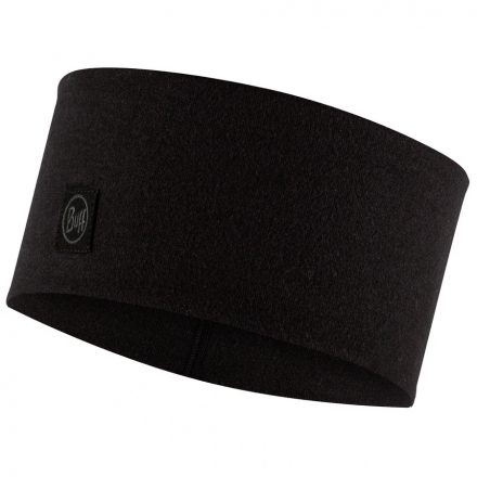 Buff Merino Wide Headband Solid Black