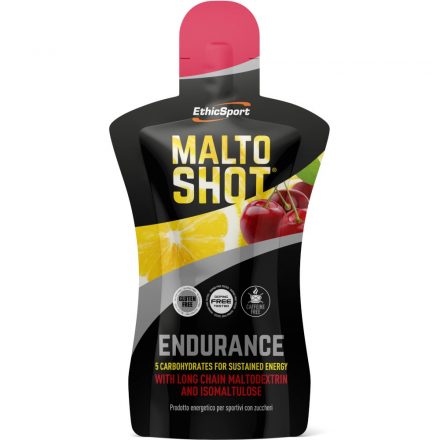 EthicSport Malto Shot Endurance csersznye-citrom ízű laktóz- és gluténmentes energiazselé 50 ml