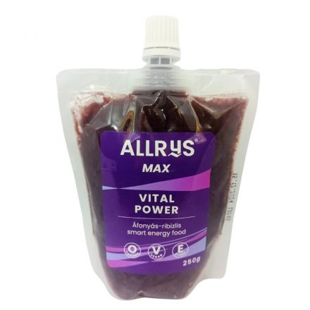 Allrys MAX Vital Power áfonyás-ribizlis gluténmentes energiazselé 250 g