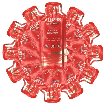 Allrys Vital Power áfonyás-ribizlis gluténmentes energiazselé négyes csomag 4 x 50 g