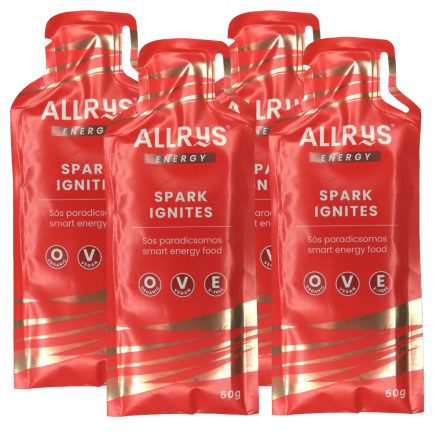 Allrys Vital Power áfonyás-ribizlis gluténmentes energiazselé négyes csomag 4 x 50 g