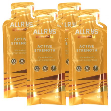 Allrys Vital Power áfonyás-ribizlis gluténmentes energiazselé négyes csomag 4 x 50 g