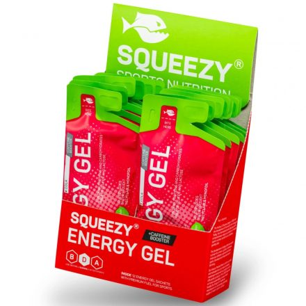 Squeezy Energy Gel energiazselé Citrom + koffein 12 x 33 g