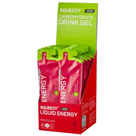 Squeezy Liquid Energy Koffein Boost Citrom ízű laktóz- és gluténmentes energiazselé 12 x 60 ml