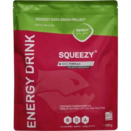 Squeezy Energy Drink energia italpor Basic, semleges 1500 g