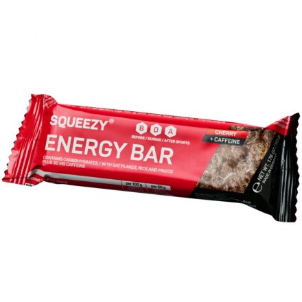 Squeezy Energy Bar Cherry laktózmentes energiaszelet koffeinnel 50 g