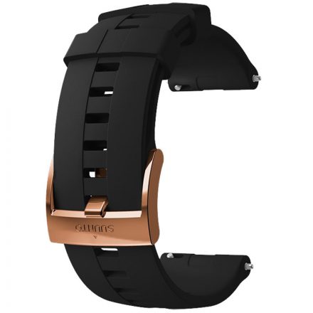 Suunto 24 mm Athletic 4 Silicone Strap Black/Copper szilikon óraszíj