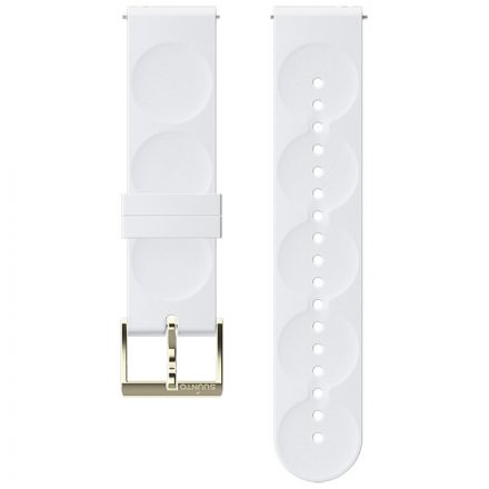 Suunto 20 mm Urban 1 Silicone Strap White/Gold óraszíj 3 Fitness órákhoz