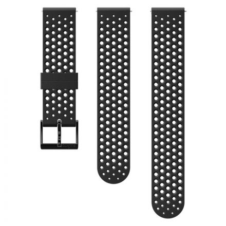 Suunto 20 mm Athletic 1 Silicone Strap Black/Black szilikon óraszíj