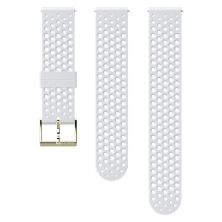 Suunto 20 mm Athletic 1 Silicone Strap White/Gold szilikon óraszíj