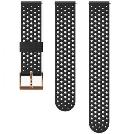 Suunto 20 mm Athletic 1 Silicone Strap Black/Copper szilikon óraszíj