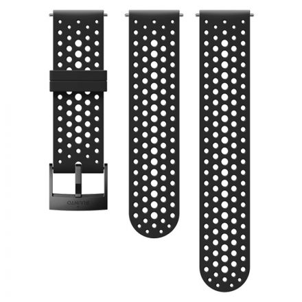 Suunto 24 mm Athletic 1 Silicone Strap Black/Black szilikon óraszíj