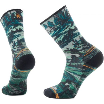 Smartwool Hike Light Cushion Campground Print Crew Socks túrazokni