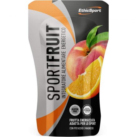 EthicSport Sport Fruit laktóz- és gluténmentes gyümölcs alapú energia-étel narancs-őszibarack íz